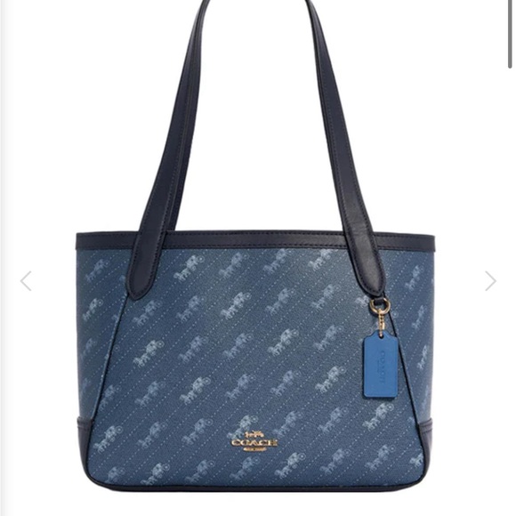 Tote 27 With Horse And Carriage Dot Print. - Picture 3 of 5